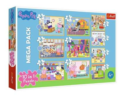 Puzzle Świnka Peppa 10w1 Poznaj Świnkę Peppę od Trefl