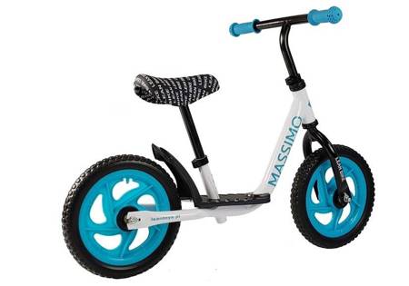 Rower rowerek biegowy Massimo dla dzieci Jeździk 2+ niebieski z regulowanym siedzeniem