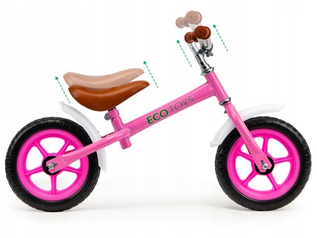 Rower rowerek biegowy dla dziecka jeździk 18m+ różowy Ecotoys N2004 PINK