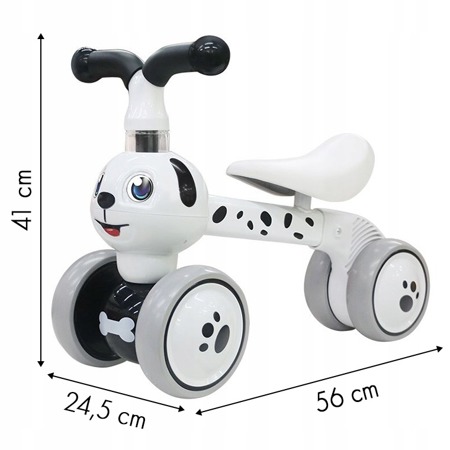 Rower rowerek biegowy jeździk dla dzieci 2+ Ecotoys LC-V1308 WHITE DOG