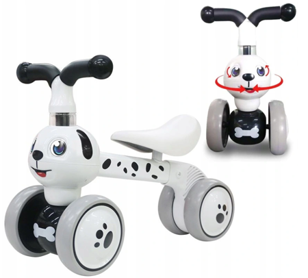 Rower rowerek biegowy jeździk dla dzieci 2+ Ecotoys LC-V1308 WHITE DOG