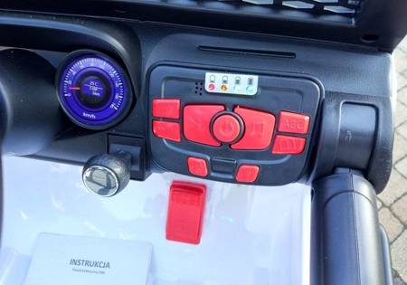 Samochód na akumulator Jeep S2388 elektryczny Auto dla dzieci światła LED biały