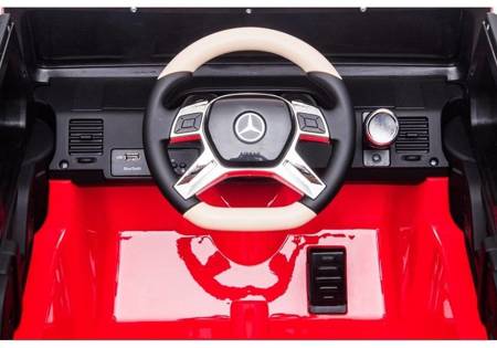 Samochód na akumulator Mercedes A100 elektryczny Auto dla dzieci światła LED czerwony
