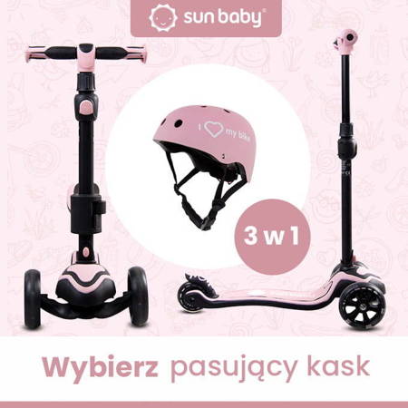 Sun Baby Hulajnoga trójkołowa balansowa Flash z kołami LED