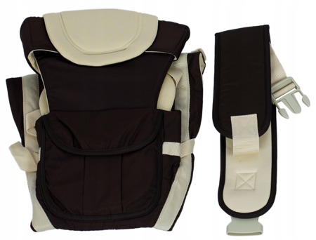 Wielofunkcyjne nosidełko dla dzieci z kieszenią i regulacją beżowe 0-30msc 4w1