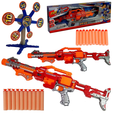 Zabawkowy karabin na naboje piankowe z tarczą i obrotowym celem Pistolet dla dzieci 