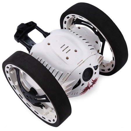 Zdalnie sterowany skaczący samochód robot dla dzieci dron PEG SJ88 Bounce Car biały