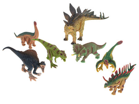 Zestaw figurek - Dinozaury edukacyjne 7 sztuk +akcesoria