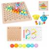 Drewniana układanka Montessori Kulki Mozaika 77 elementów
