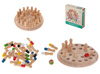 Edukacyjna drewniana gra logiczna dla dzieci Memory Chińczyk Dopasuj kolory Color Chess