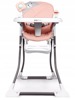 Krzesełko do karmienia dzieci fotelik z tacką różowy 2w1 Ecotoys HC-301-1903