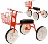 Rower rowerek trójkołowy dla dzieci z koszykiem Retro czerwony
